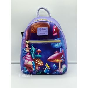 Loungefly Disney Alice In Wonderland Mushroom Caterpillar Mini Backpack